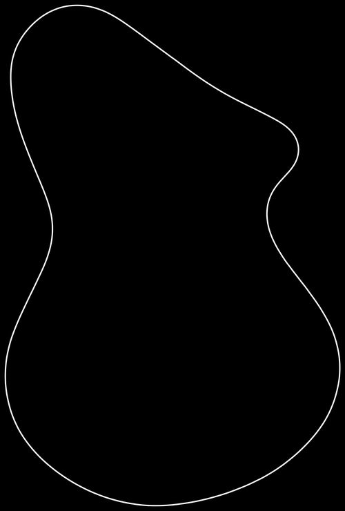 Crystallization body shape outline