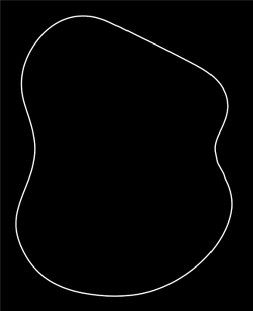 Vector body shape outline